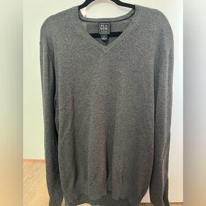 Jos. A. Bank Charcoal V-Neck Sweater